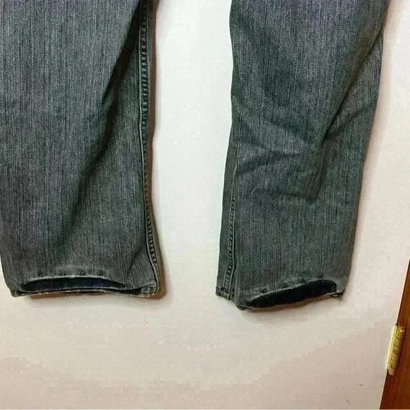 Plugg Distressed Denim Jeans Mens 36x30 Blue Y2K Skater Straight Leg - Picture 8 of 10